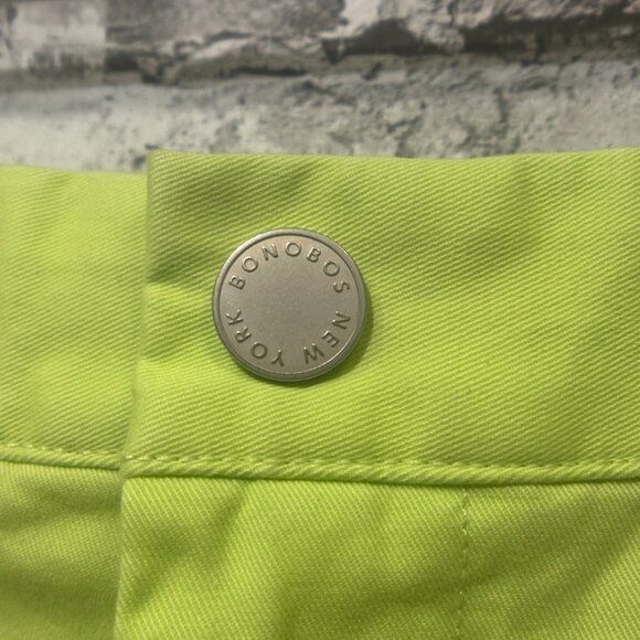 EUC Bonobos Men's Lime Green Stretch Washed Chinos Size 34W 30L - Picture 3 of 15